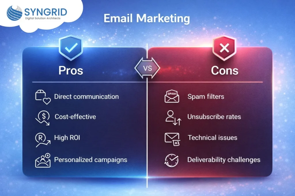 Email marketing pros and cons